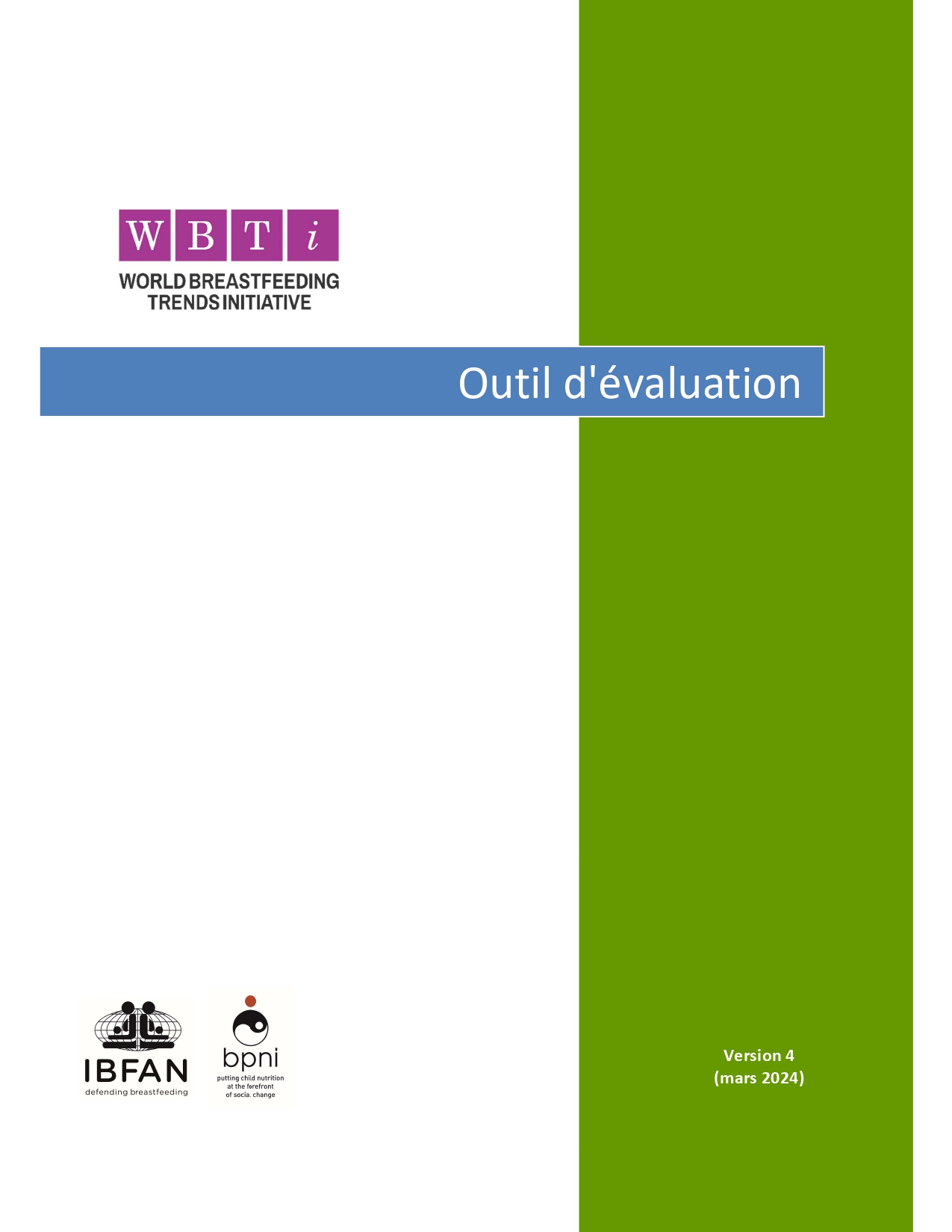 WBTi Assessment Tool (French) – March 2024 (Version 4) | WBTi